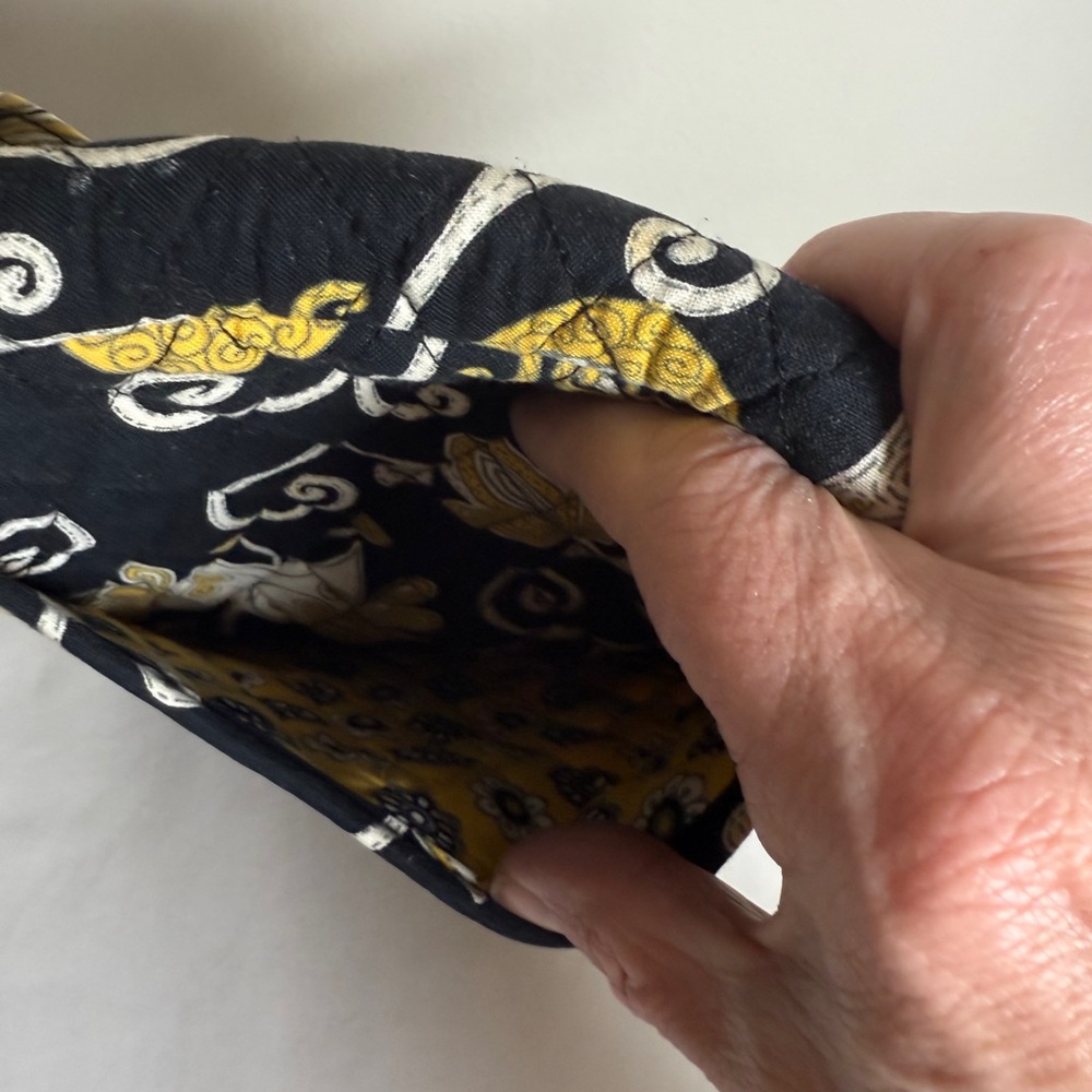 Vera Bradley Black and Yellow Floral Crossbody Bag - Picture 4 of 13